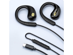 Couteurs Filaires Usb - C Com Microfone E Comandos Integrados, Écouteurs Supra - Auriculaires Com Crochets D '