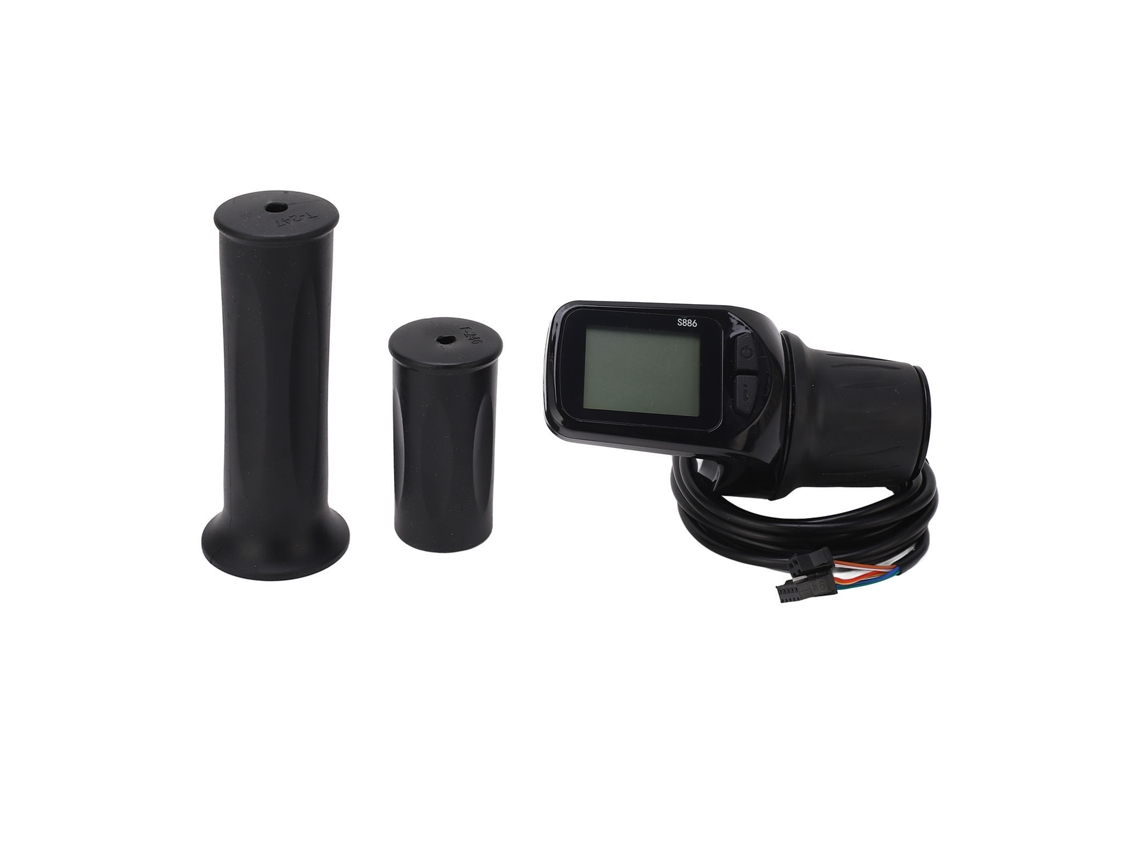 Acelerador Médio para Bicicleta Elétrica com Painel LCD, Interface de Farol, Cabo 5p+2p, 24v 60v S/MARCA