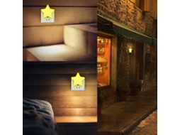 Luz Noturna Led Em Formato De Estrela Annadue Com Controle Por Sensor,