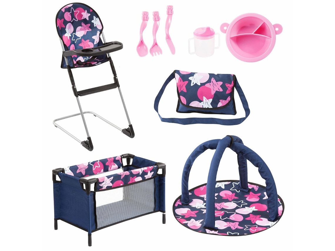 Acessórios REIG para BonecasAzul Cor de Rosa 9 em 1 (Idade Mínima Recomendada: 3 anos)