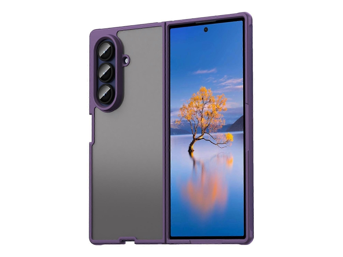 Capa Para Celular Fan Dun Series Em Tpu Híbrido Com Acabamento Fosco Em Pc Para Samsung Galaxy Z Fold7 5g