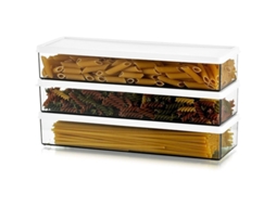 Contenedores Herméticos De Plástico Para Pasta, Rectangulares Con Tapa Airtight, Almacenamiento De Espaguetis 1.1l