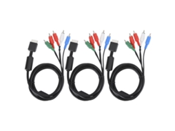 3 Cabos De Vídeo Hd Universal Para Sony Ps2 Ps3