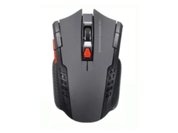 Rato YIZHOOD Jogos sem fio de alta precisão de 2,4 GHz com 6 botões 1600DPI USB Silencioso Retroiluminado Azul para Laptop PC prata