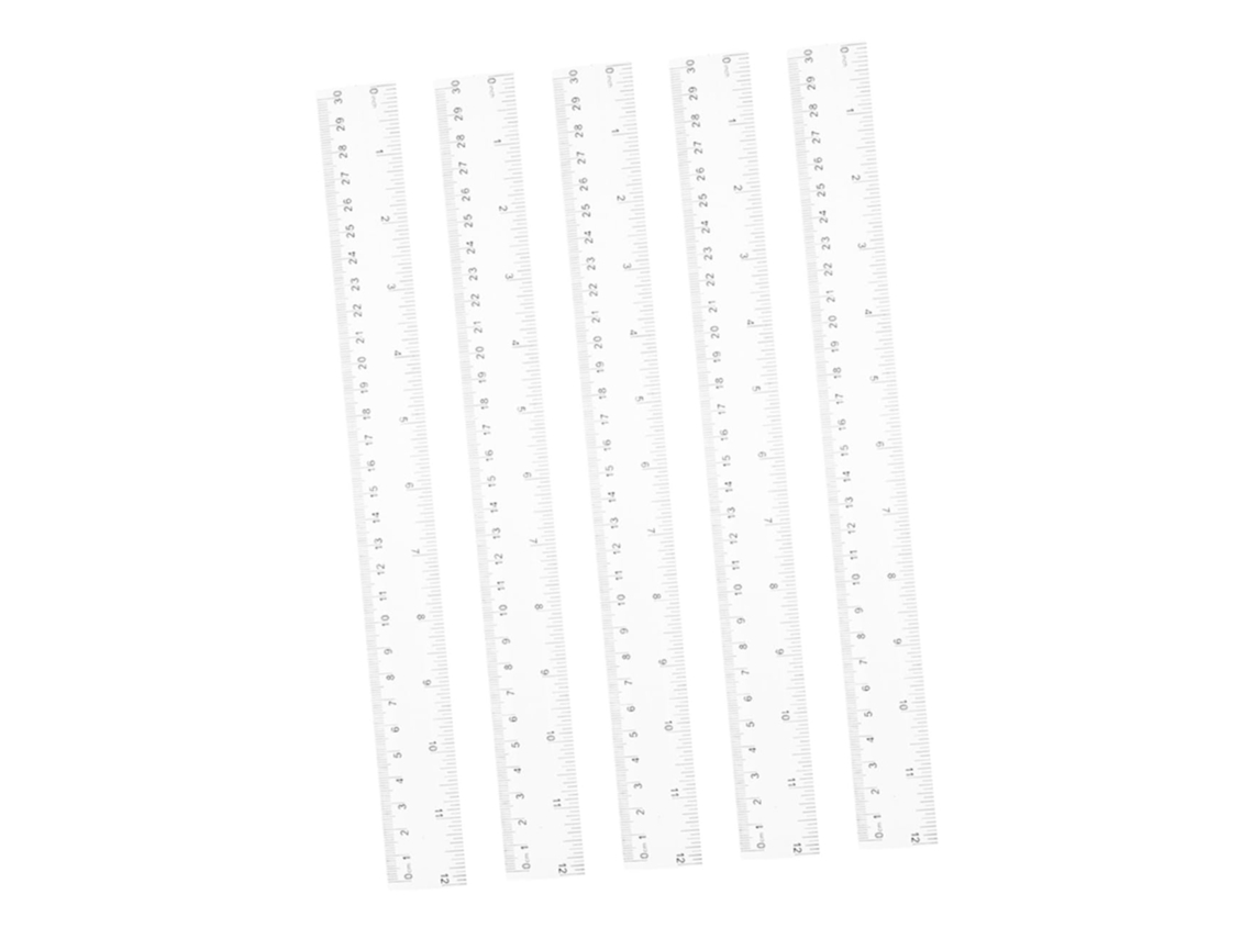 Conjunto De 5 Réguas Plástico Transparente Artibetter Para Estudantes, Réguas De Medição Em Centímetros, Material De