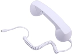 Telefone Retrô Tipo C, com Fio e Microfone com Cancelamento de Ruído. SFUSHOS