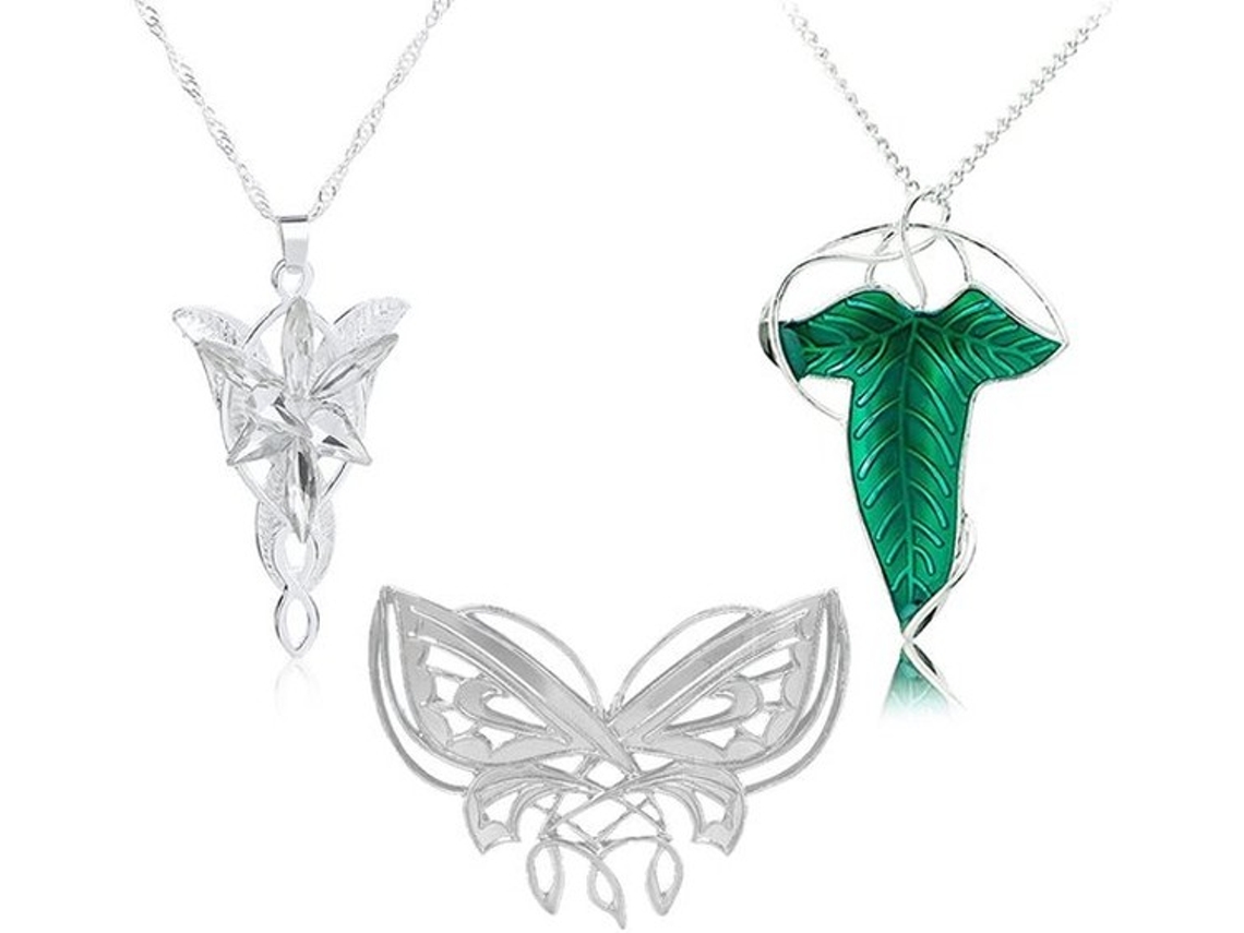 Coligação - Colar De Pescoço 3 Unidades - Estrela Da Noite/colar De Pescoço - Anjo/broche Verde - Senhor Dos Anéis - Adornos - Estado Novo