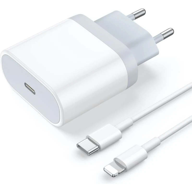 Carregador Rápido, 20w, Com Cabo, Conector 8 Pinos, 1 M, Tablet