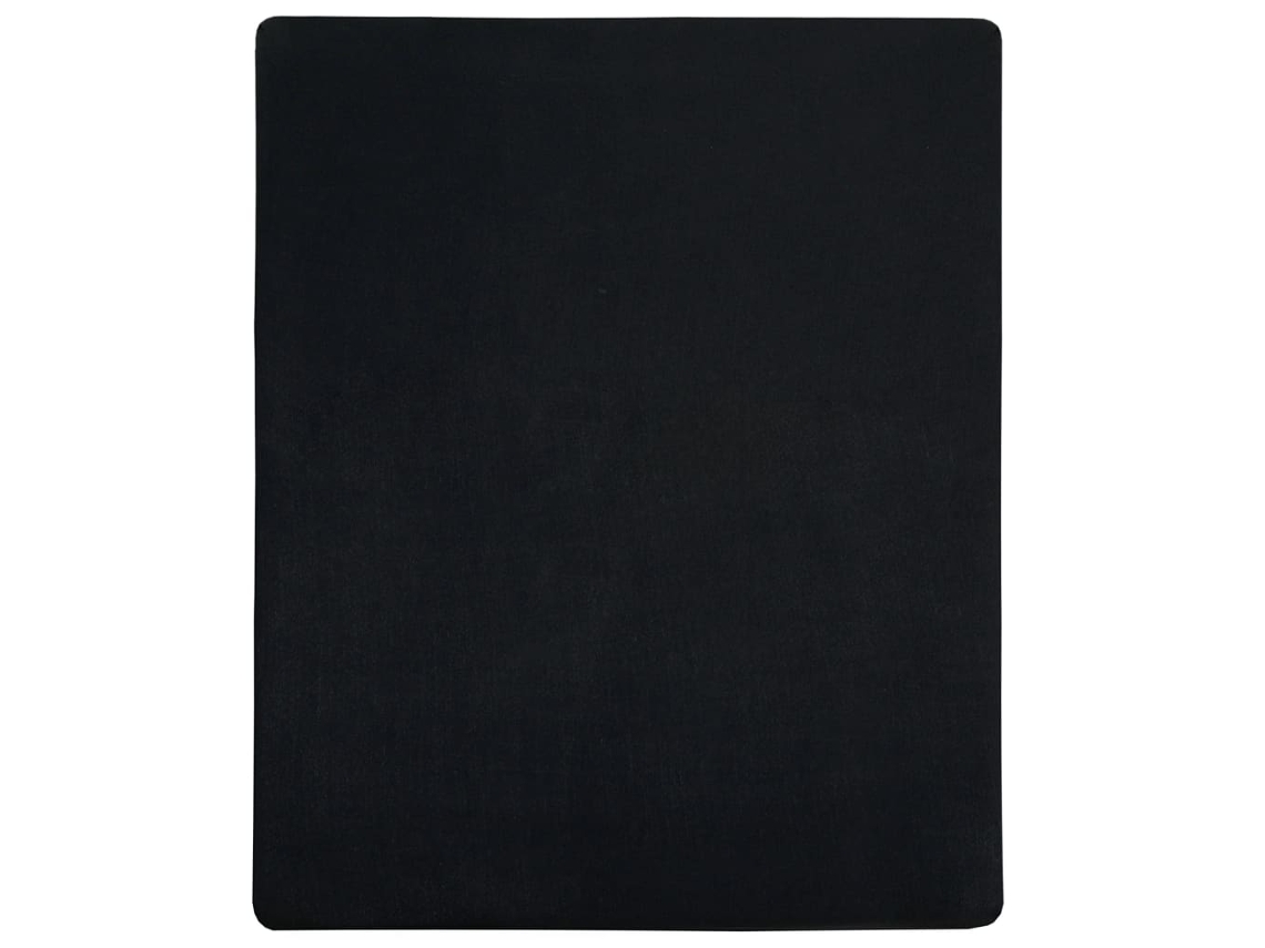 Jersey Fitted Sheet, Jersey Fitted Sheets Vidaxl Preto Algodão (180 X 200 Cm)