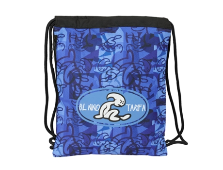 Mochila El Niño Roller com Cordões Azul Preto 35 X 40 X 1 Cm