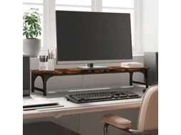 Vidaxl Suporte Monitor 85x23x15,5 Cm Derivados Madeira Carvalho Fumado