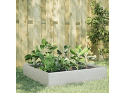Vidaxl Canteiro Elevado De Jardim 100x100x33,5 Cm Aço Inoxidável