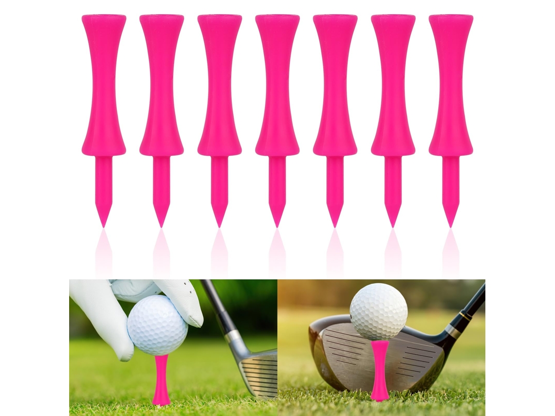 Lurelia Tees De Golfe, Plástico Com Design De Castelo Rosa (pacote Com 100), Ideais Para Golfe No Inverno (57 Mm), Pequenos, Altamente Visíveis E Du