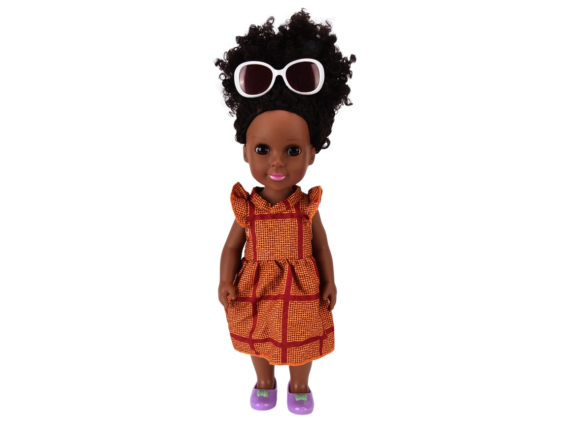 Primerox boneca Bebê Negra Realista 14pol Africana Boneca de Menina Brinquedo Presente de Aniversário