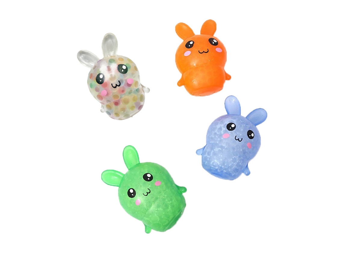 Walshlxq ovo Coelho Páscoa Bola Stress Brinquedo Sensorial Tpr para Crianças Bola Ventiladora