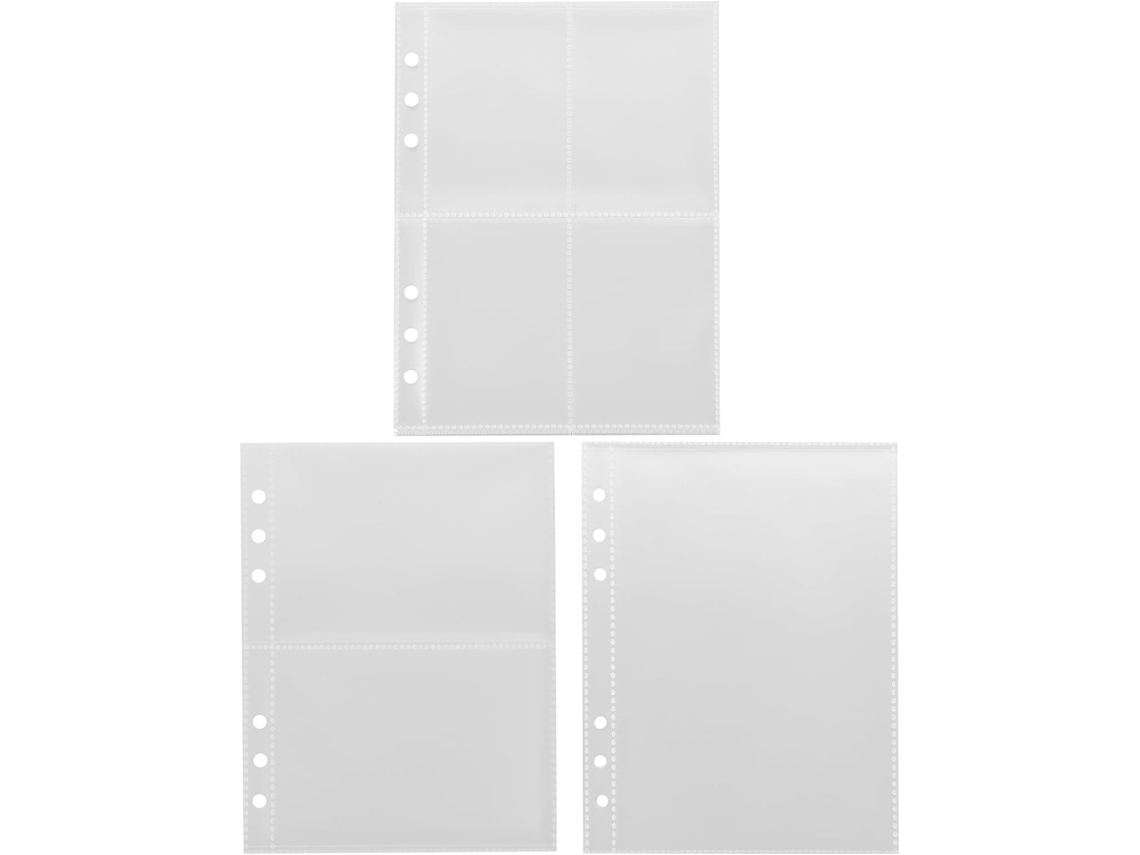 Páginas Transparentes Para Álbum de Fotos Gadpiparty, 6 Furos, A5, Com Vários Espaços 1, 2e 4 Folhas, Design Semi