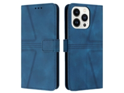 Capa De Couro Para Iphone 15 Pro Max - Triangular - Cor Sólida