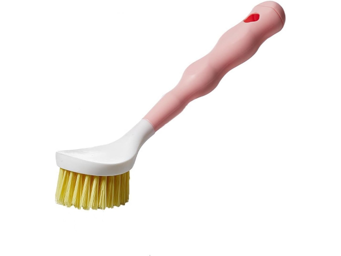 Escova De Lavar Louça Multifuncional Com Cabo Longo Para Limpeza Panelas, Frigideiras E Pias, Rosa