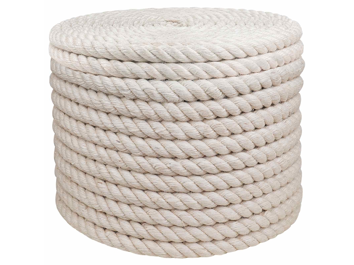Vidaxl Corda De Juta 16 Mm Branco 100% Juta Tossa