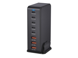 Aetheria estação de Carregamento 440w Hub 8 Portas Usb c Gan3 Carregamento Rápido para Celulares/notebooks