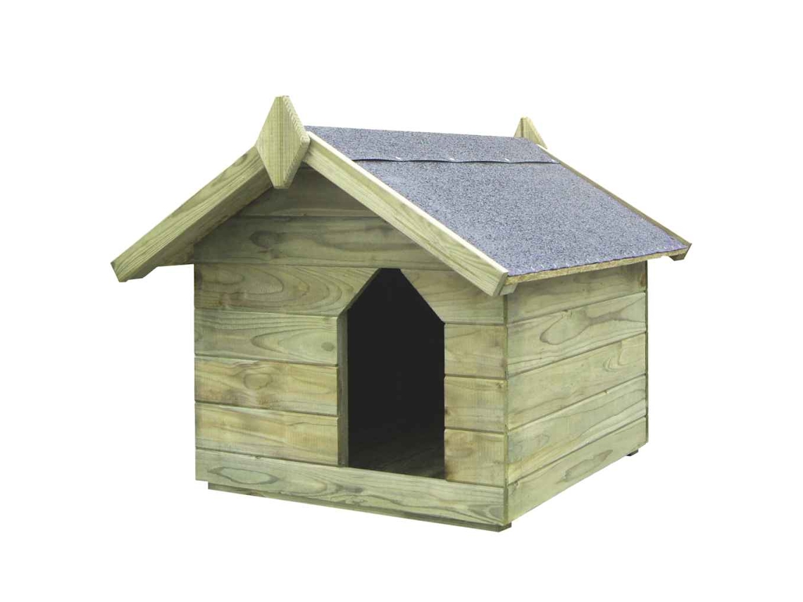 Vidaxl Casota Para Cão Com Telhado De Abrir Pinho Impregnado