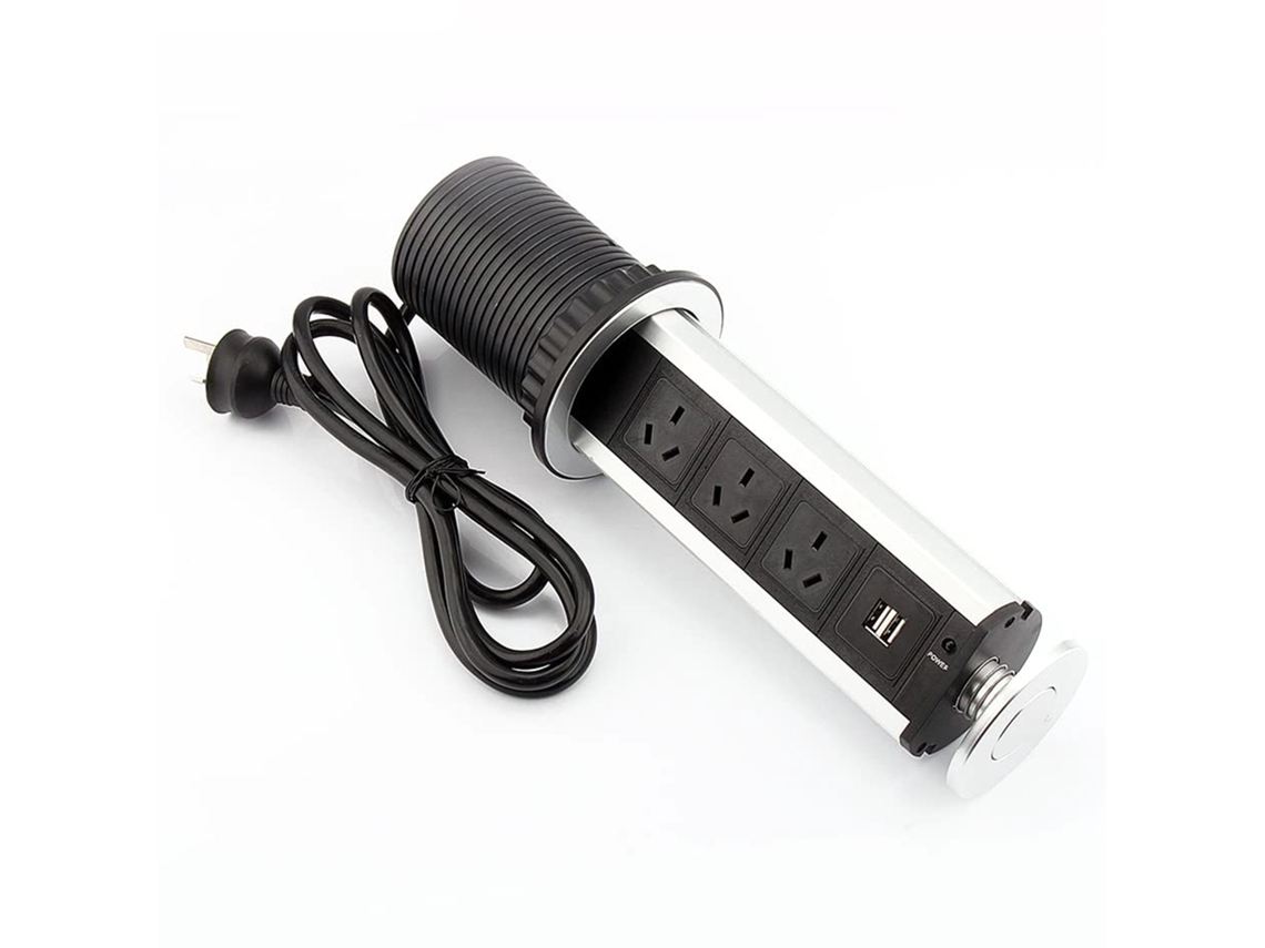 Laxiscreed Tomada Elevada Para Mesa Com Usb E 4 Furos, Alimentação 220v, Multiinterface Para Estudo E Trabalho