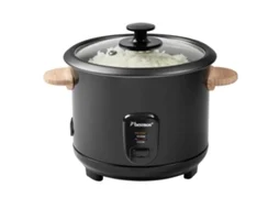Panela Elétrica de Arroz 1 8L Tigela Removível Cabo de Alimentação Desconectado 700W em Preto/Madeira Arc180Bw BESTRON