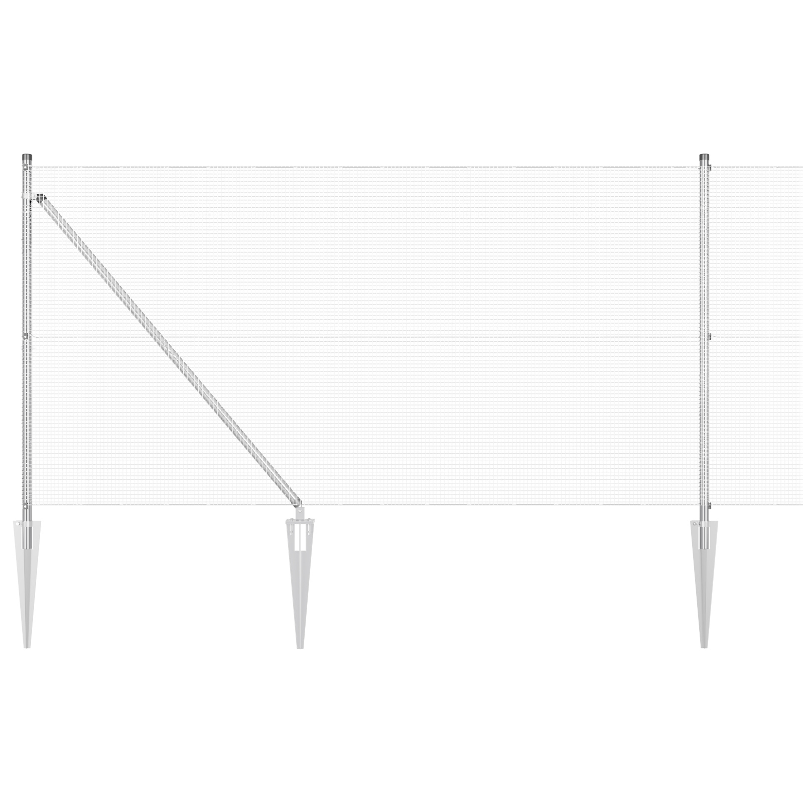 Conjunto 1 Painéis De Cerca Vidaxl Prateado Aço (25 X 1 M)