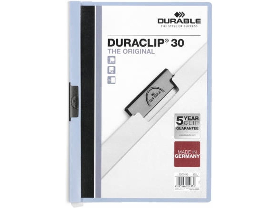 Capa DURABLE Duraclip 30 Azul (A4 - PVC)