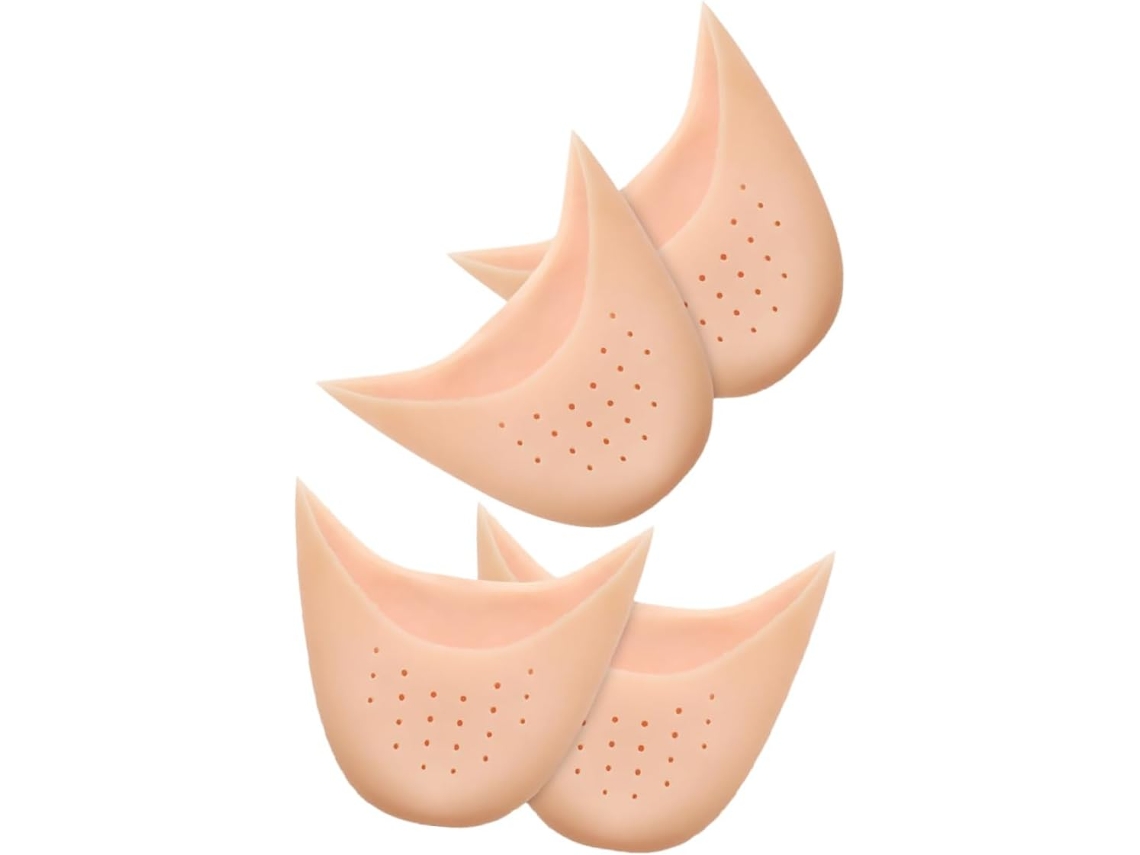 Conjunto De 4 Protetores Dedos Para Sapatos Salto Alto E Sapatilhas Balé, Protetores De Silicone Para Sapatilhas Ponta