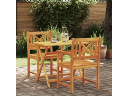 Vidaxl Cadeiras De Jardim 2 Pcs Natural Madeira Sólida De Acácia