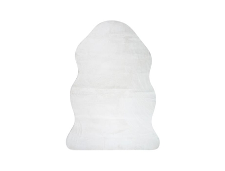 Tapete De Pele Sintética Branco 130x190
