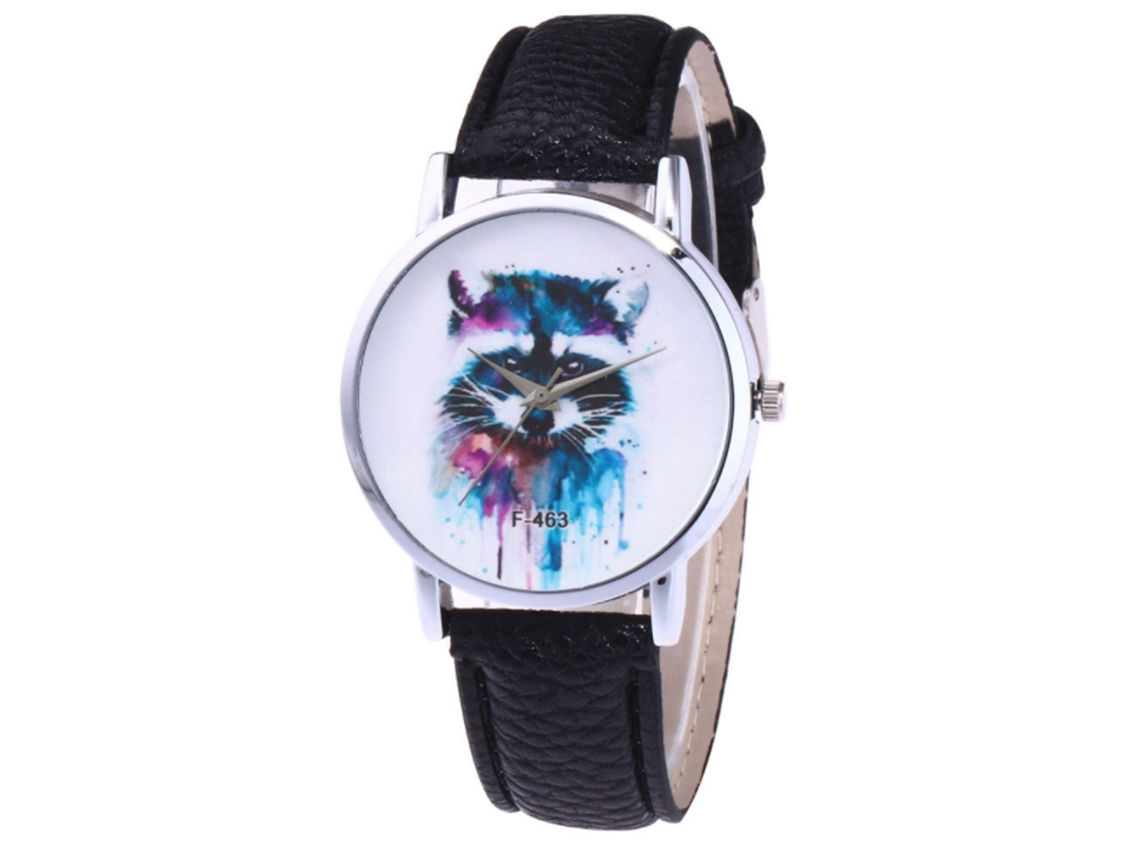 Reloj De Pulsera De Cuarzo Para Mujer Zhoulianfa De Cuero Pu Dial Redondo Negro