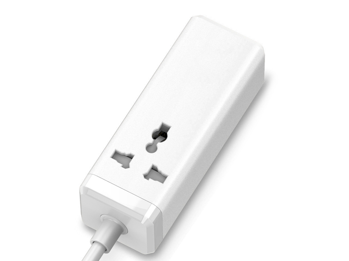 Laxiscreed Extensão De Energia 65w Com Carregamento Rápido Qc3.0 E Cabo De 2m