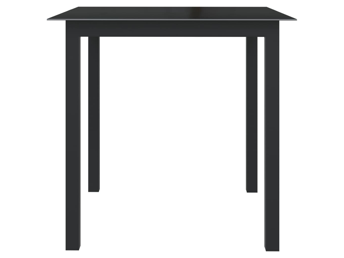 Maison Exclusive - Mesa De Jardim Em Alumínio E Vidro 80x80x74 Cm Preto