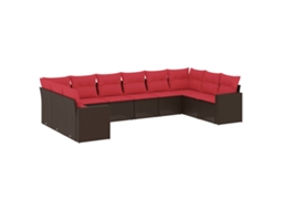 Garden Sofa Set, Garden Sofa Sets Vidaxl Marrom Rattan / Vime (n/a)