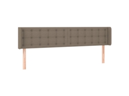 Headboard, Headboards Vidaxl Cinzento-acastanhado Tecido (203 X 16 X 78/88 Cm)