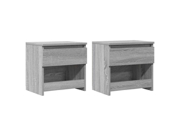 Bedside Cabinet,bedside Cabinets Vidaxl Cinzeto Madeira Processada (n/a)
