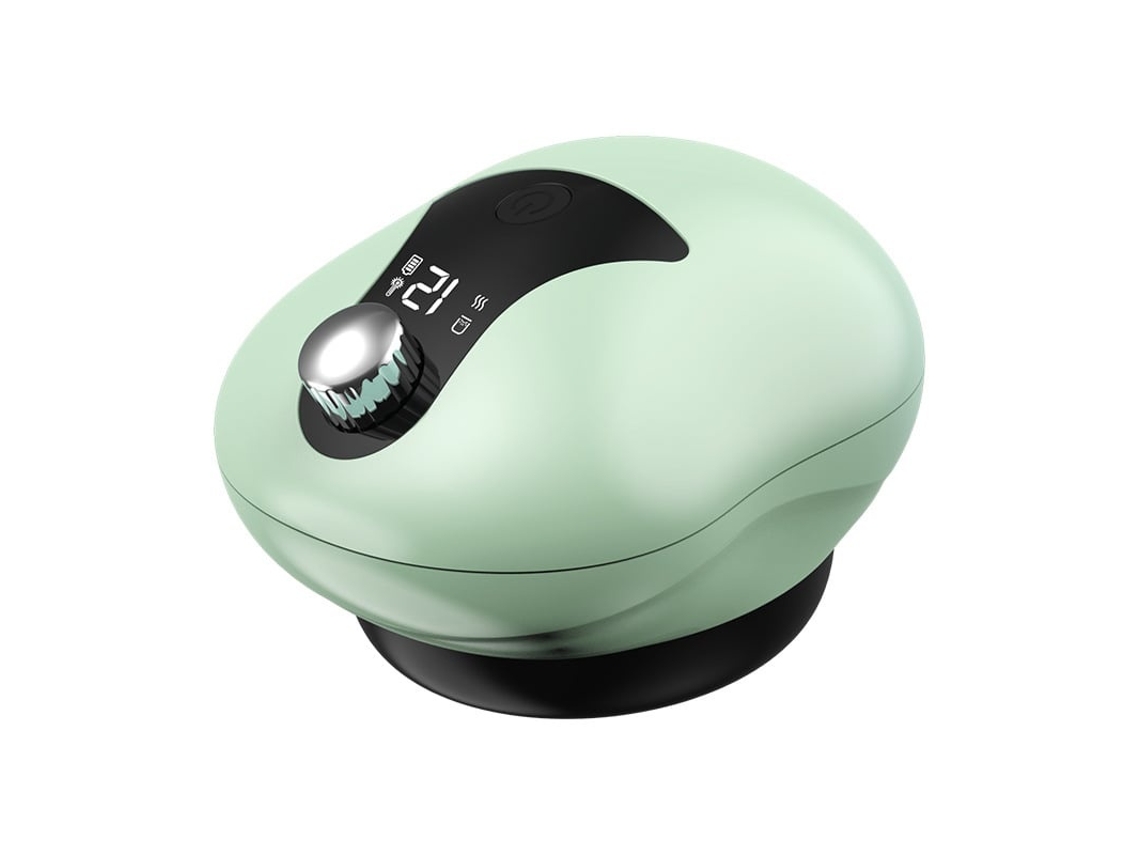 Massajador De Cupping Elétrico Com Sucção E Aquecimento, A30, Verde Elysve