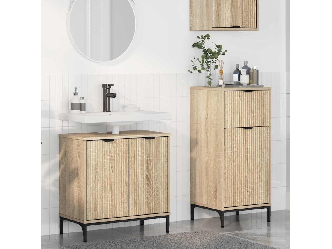 Vidaxl Conjunto De Móveis Para Banheiro 2 Unid. Carvalho Sonoma