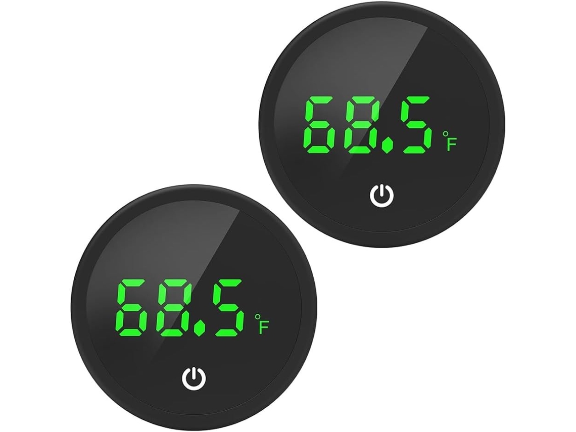 Termômetro Digital Com Visor Led, Preto