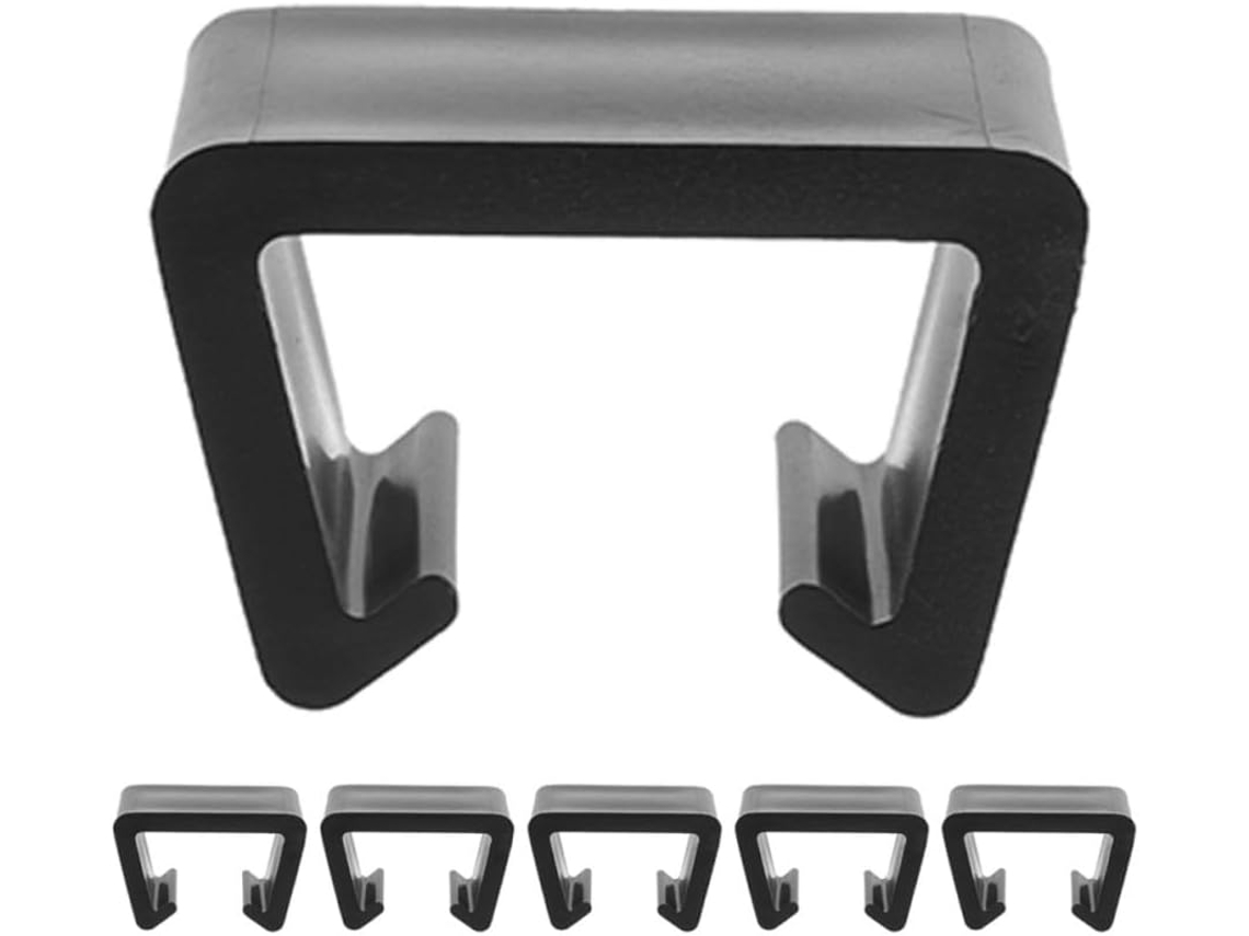 Clips De Canto Para Sofá, 6 Peças, Plástico Preto | Móveis Para Jardim E Área Externa