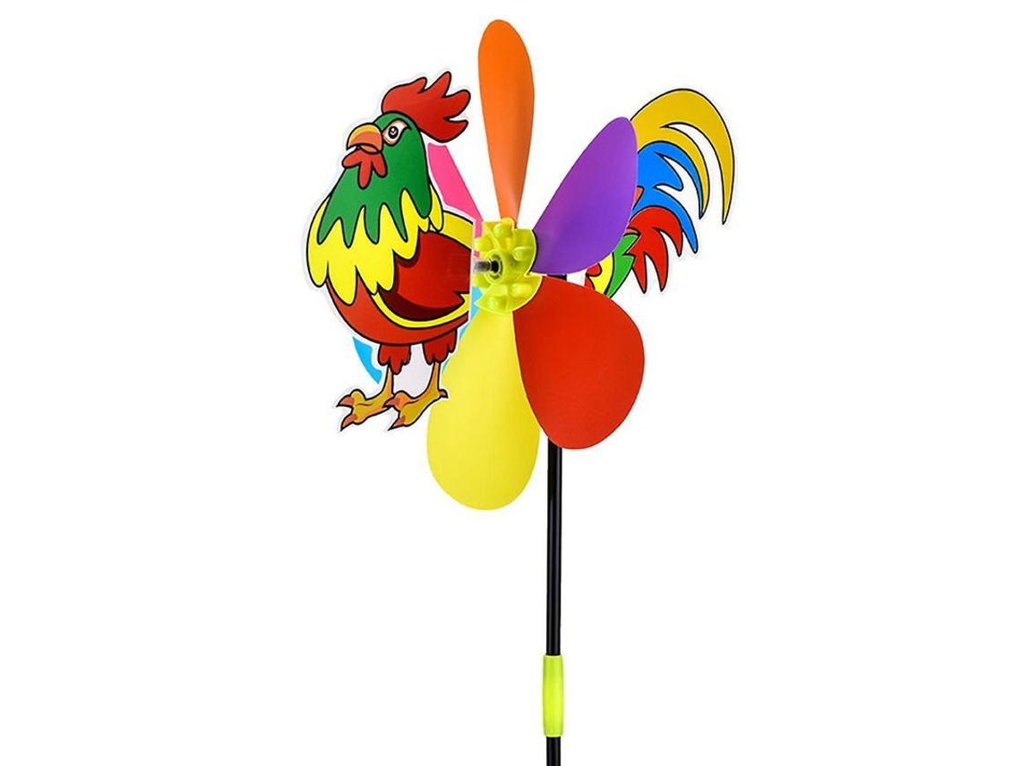 Moinho de vento de PVC fofo para montar, ideal para crianças - Presente - Galo Bosaid