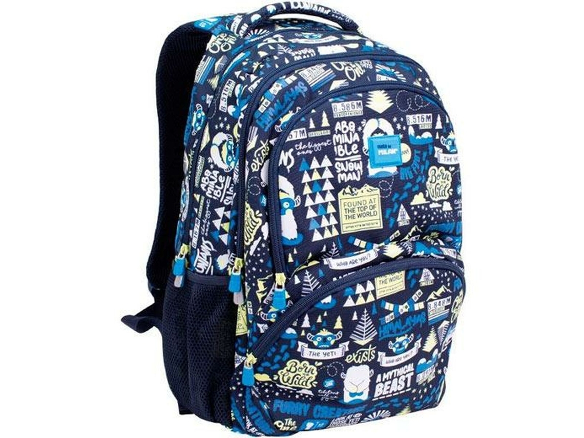 Mochila Escolar Milan The Yeti Azul Marinho 46,5 X 30 X 17 cm