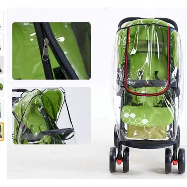 Capa de Chuva Universal para Carrinho de Bebê, Pvc, Transparente AQUAFORGE