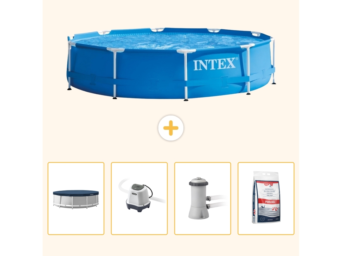 Intex Piscina Com Estrutura Redonda - 366x76 Cm - 5-peças S127
