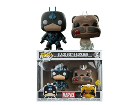 Figura Funko INHUMANS Black Bolt Brilha & Lockjaw Fase Us Pop! 2 Pk
