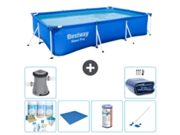 Bestway Piscina Bestway Steel Pro Retangular - 300x201x66 Cm - 7-peças S21556