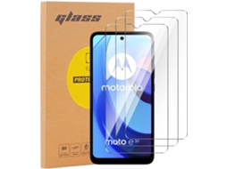 Película de Ecrã Puro Sem Bolhas Antiarranhões Antiimpressão para Motorola Moto E30 HONGWE. Vidro Temperado