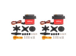 2pcs Servo Rc 25kg À Prova D'água 270 Graus Alto Torque Com Braço Metal 25t Para Carro Barco Robô 1/10 1/12